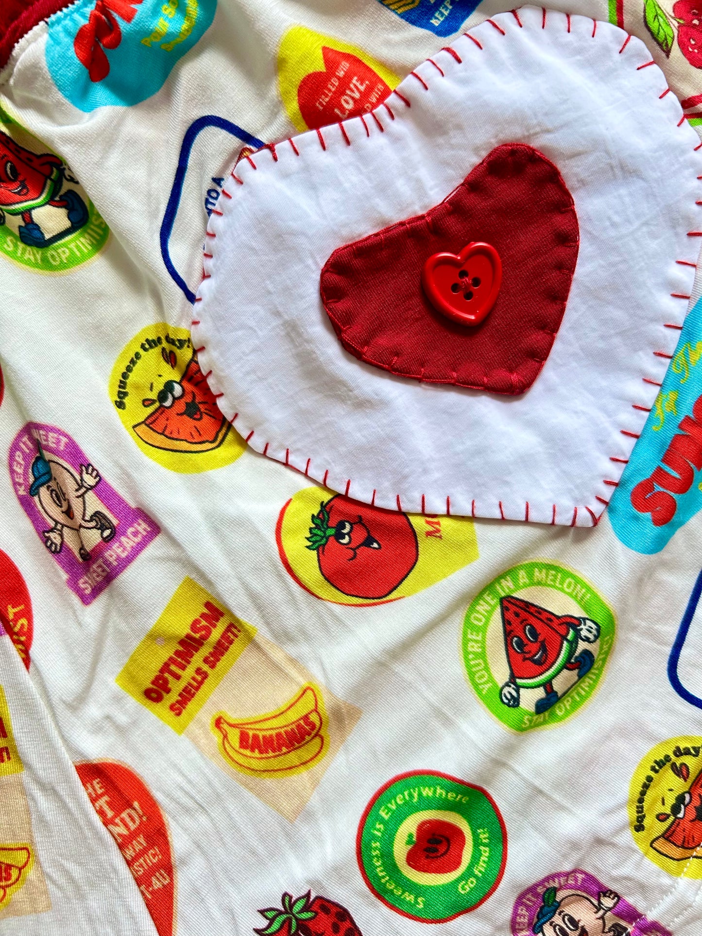Retro Fruit Sticker Optimist Pajama Set- PJ Top + PJ Pants