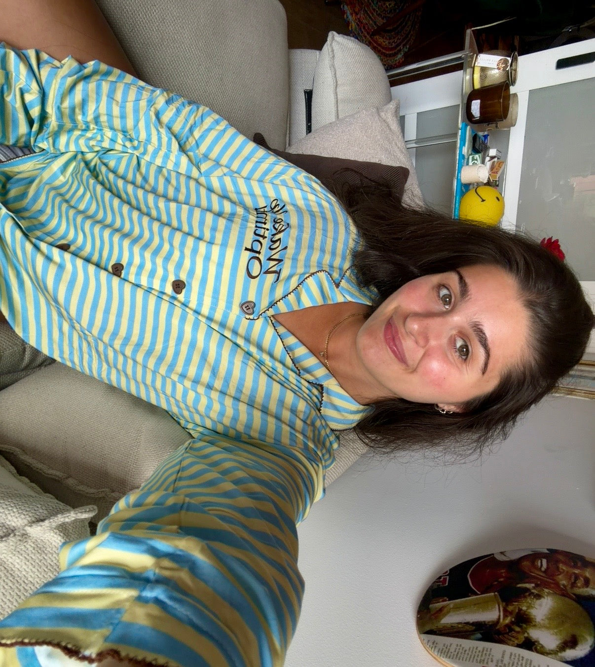 WAKE UP OPTIMIST! Striped Jammies Set (PJ Top + PJ Shorts)